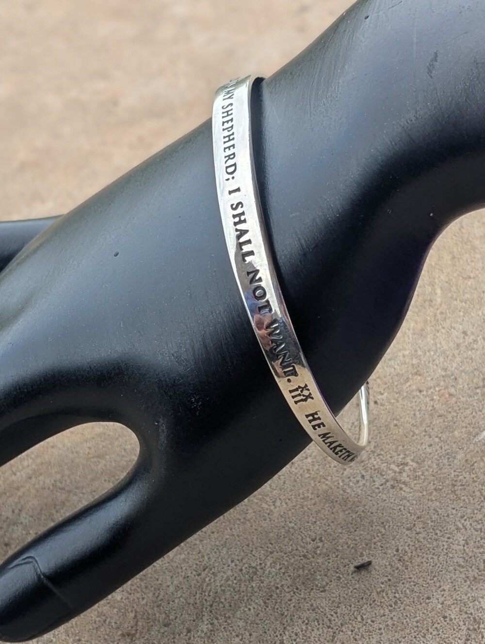 925 Sterling Silver Mobius Bracelet Engraved With Shepherd's Prayer